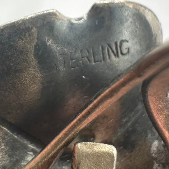 Stuart NYE vintage 1940s 925 sterling silver dogwood flower adjustable ring - Picture 7 of 9